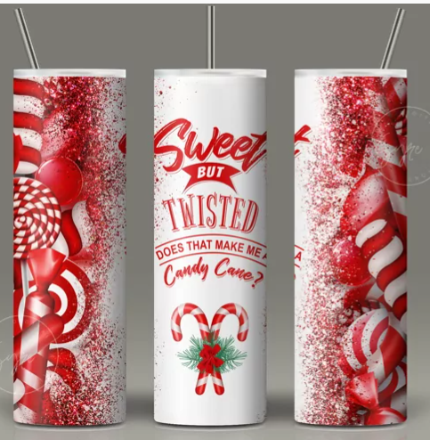 Candy Cane 20 oz tumbler